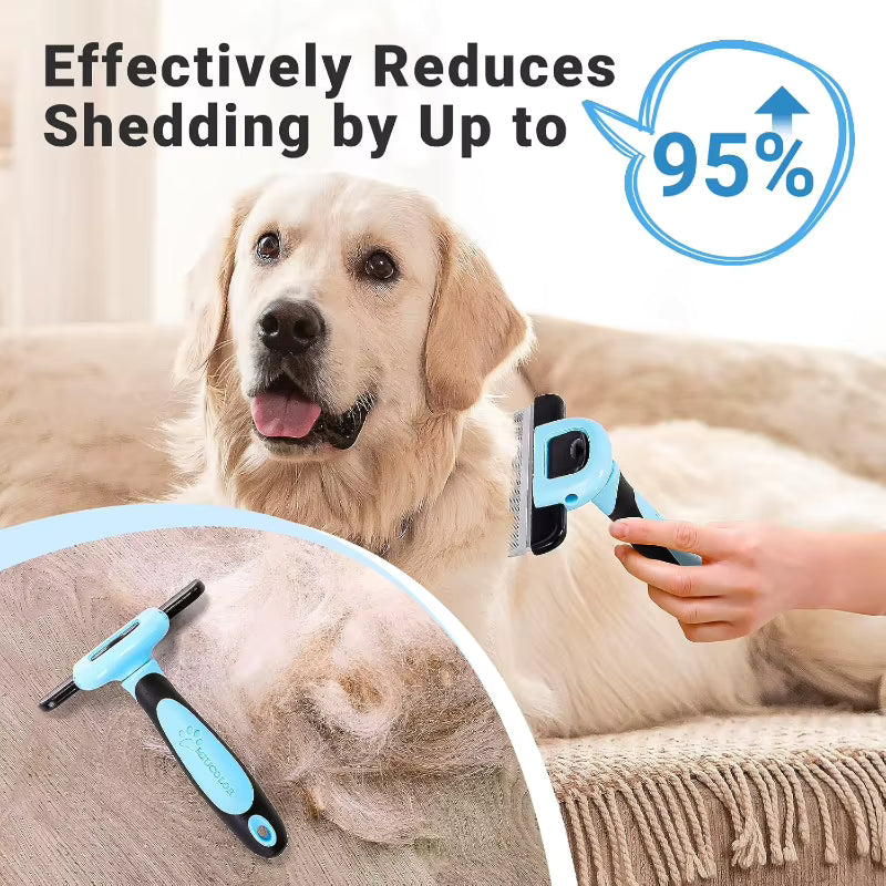 FurAway™ Double-Sided Deshedding Rake — For Dogs & Cats