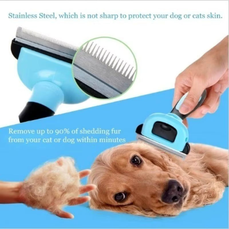 FurAway™ Double-Sided Deshedding Rake — For Dogs & Cats