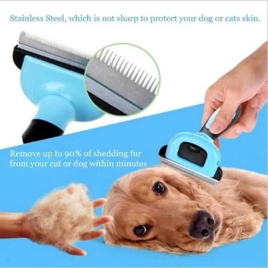 FurAway™ Double-Sided Deshedding Rake — For Dogs & Cats