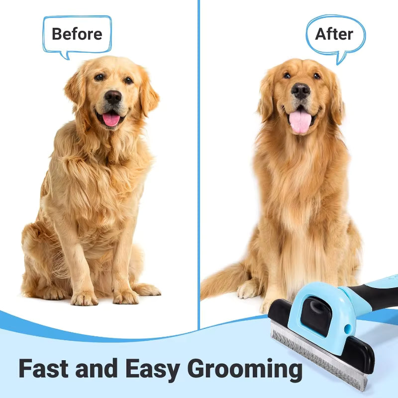 FurAway™ Double-Sided Deshedding Rake — For Dogs & Cats
