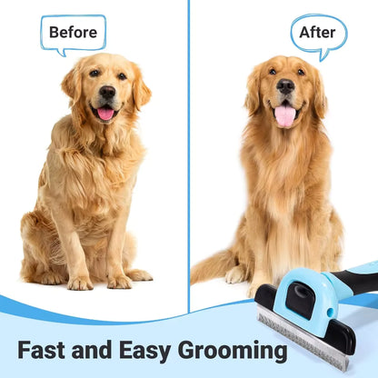 FurAway™ Double-Sided Deshedding Rake — For Dogs & Cats